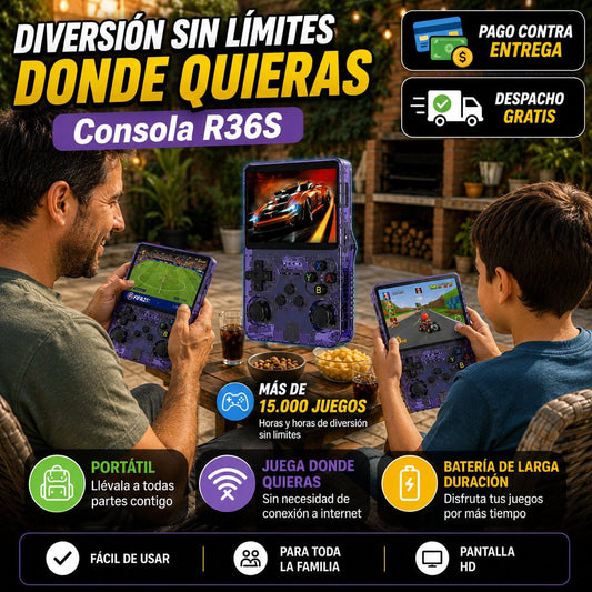 Consola Retro Portatil R36s (Morada)