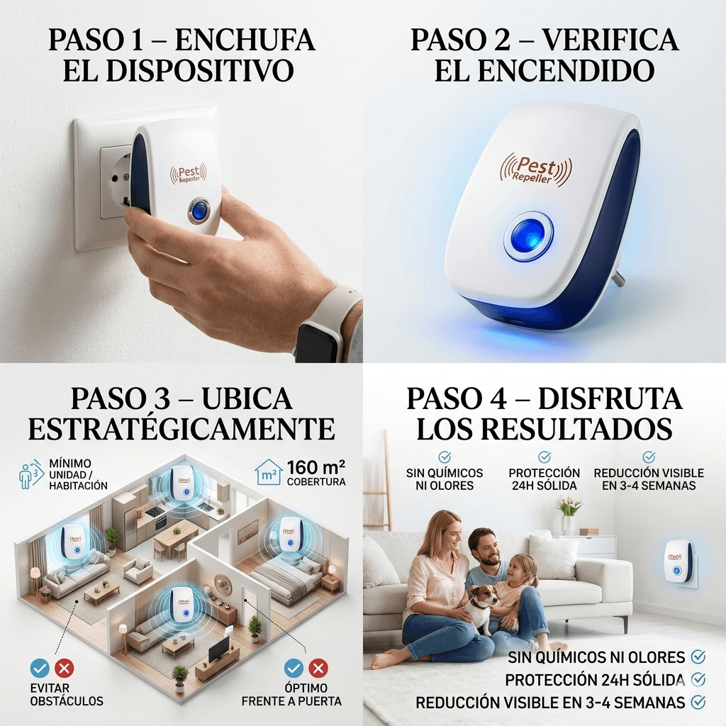 Pest Reject - Control silencioso de plagas las 24 horas