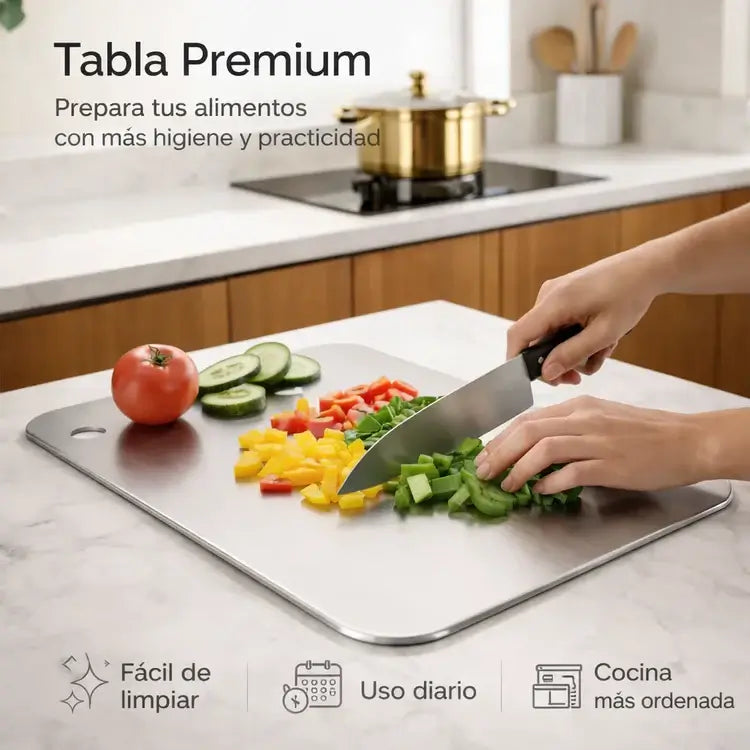 Tabla de Acero Inoxidable 20x30cm