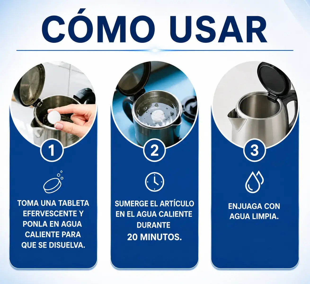 3x1 Pastillas para Hervidor Anti Sarro (12 por caja)